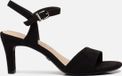 Tamaris Dames Sandalen Zwart Platte Sandalen Textiel Rubber Gesp 37