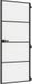vidaXL Binnendeur smal 83x201,5 cm gehard glas en aluminium zwart