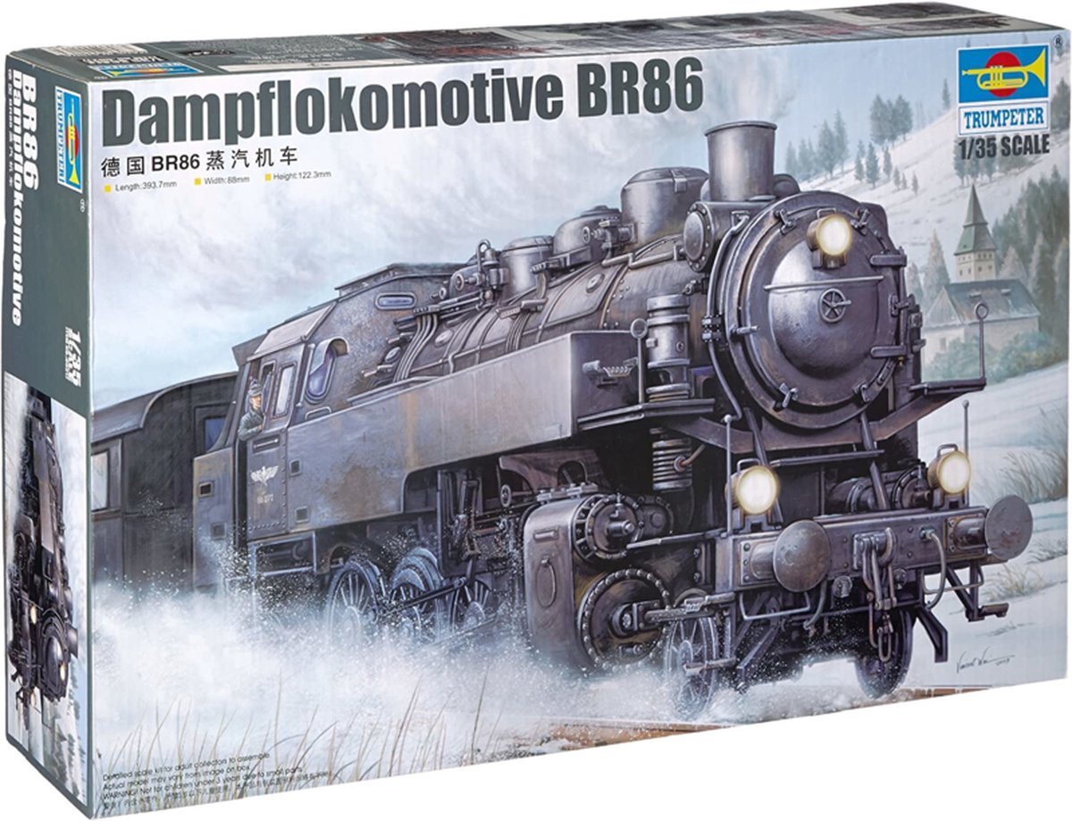 Trumpeter 00217 modelbouwkit stoomlocomotief BR86