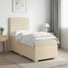 vidaXL Boxspringbed met matras Crèmekleurig 80 x 200 cm Stof