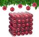 Relaxdays Kerstballen set van 100 - Ø 6 cm - Glanzend & Mat - Kunststof - Rood