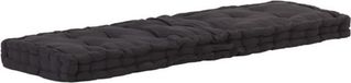 vidaXL - Palletvloerkussen - 120x40x7 cm - Katoen - Zwart