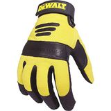 DEWALT palmhandschoenen van synthetisch gevoerd leer voor heren, groot, zwart/geel, L (1 paar)