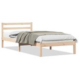 vidaXL Bedframe Bruin Massief Vurenhout 225,5 x 95,5 x 69,5 cm