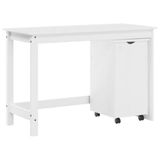 vidaXL Bureau Kast Set 2 St Wit Massief Grenenhout