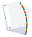 OXFORD 20 stuks digitale scheidingsbladen, A4, 31 posities, kaartdikte 170 g, wit