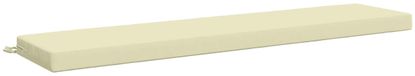 vidaXL Coussin de banc SOEST 100% Polyester Crèmekleurig 200 x 40 x 8 cm