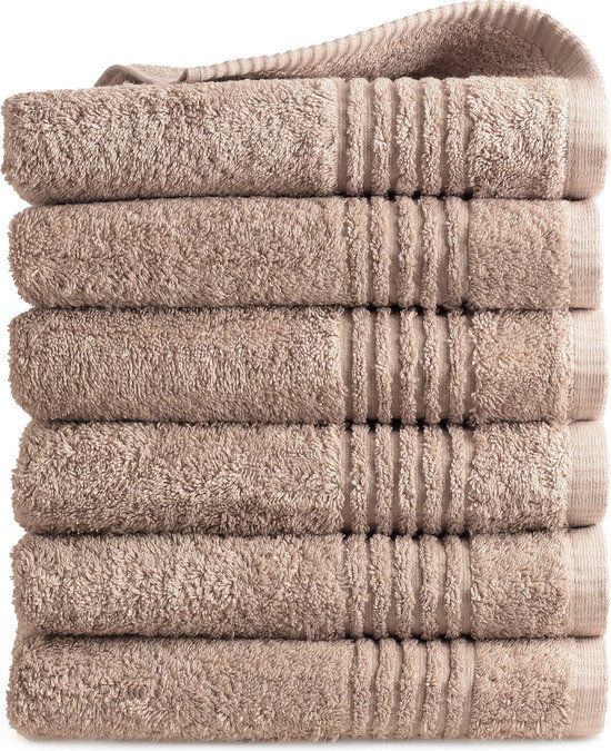 PHLOX Handdoek Set - 6 stuks - 100% Katoen - 50x100 cm - Sand
