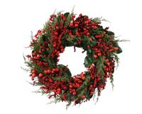 Everlands Krans Big Berry D60H14cm Vert/Rouge