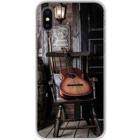 1001 coques Apple iPhone X, Apple iPhone XS Guitare Bedrukt siliconen hoesje
