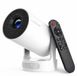HY300Pro+ Projecteur - Ondersteunt 8K, 720p HD - Android 14 Smart TV - Wifi 6, Bluetooth 5.4 - 8000 lumen - Correction keystone automatique - Commande vocale - Blanc, prise UE
