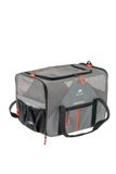 Ferplast VOYAGER Kattenmand, Hondenmand, Verstelbare Handgrepen en Schouderriem, Veiligheidsriem, Dubbele Zijopening, met Kussen, Max 15 Kg, 50x35x37h cm, Grijs