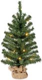 Bellatio Decorations arbre de Noël artificiel - H60 cm - avec guirlande lumineuse - arbre artificiel - petit arbre lumineux