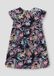 s.Oliver Jurk navy gebloemd lange mouw ronde hals viscose 104