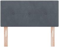 vidaXL Hoofdbord Donkergrijs Fluweel 90 cm