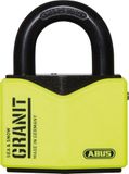 ABUS Hangslot Granit 37/55 Sea & Snow - Gehard Staal, Niveau 10 | Beugel 11 mm, breedte 62,5 mm - ABUS Plus schijfcilinder - Black Granit coating voor roest- en weerbestendigheid