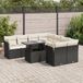 Maison Exclusive - Ensemble de meubles de jardin 9 pièces avec canapé et coussins, noir, en polyrotin