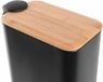 DKD Home Decor Afvalemmer Natuurlijk Zwart Metaal Bamboe (5L)