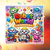 Robot World Coloring Book for Kids