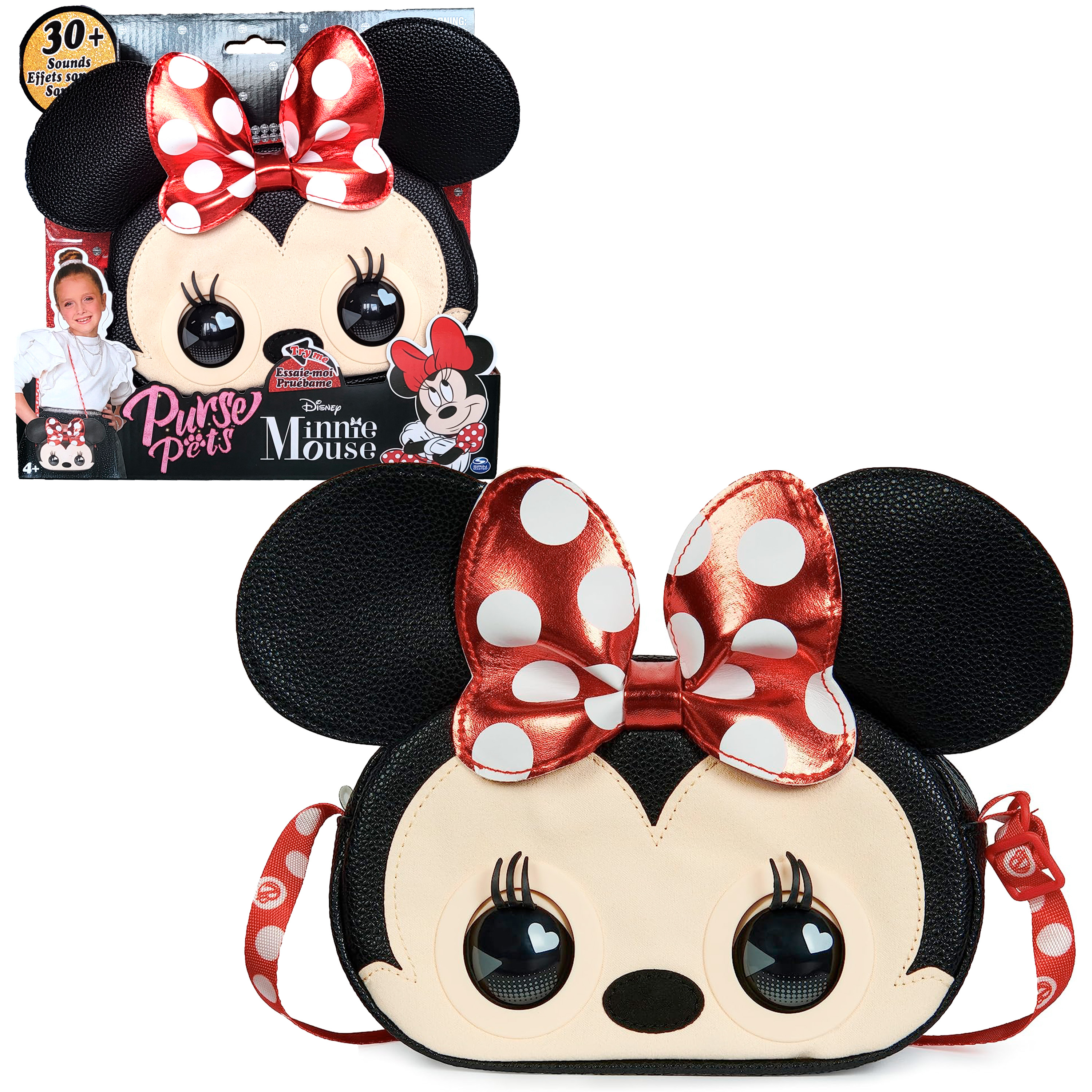 Spin Master Purse Pets - Disney Minnie Mouse - Interactieve Tas &amp; Knuffel met meer dan 30 geluiden en lichteffecten