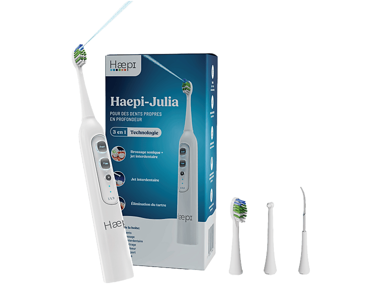 Haepi 3-in-1 Sonisch Tandenborstel Met Monddouche En Tandsteen Verwijderaar Elektrische Wit
