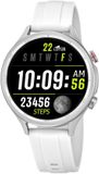 Lotus 50203/1 Smartwatch Unisex AMOLED Touchscreen Zilverkleurig Aluminium Wit Siliconen