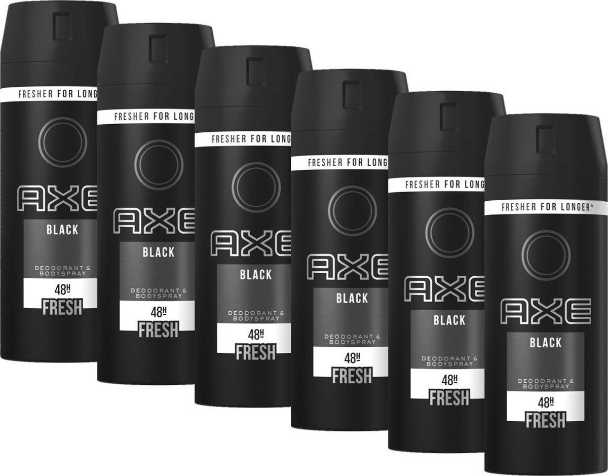 AXE Black Deodorant spray 6 x 150 ml