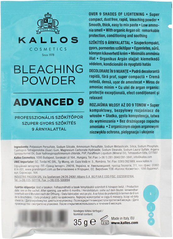 Kallos Cosmetics Advanced 9 Bleaching Powder 35 g