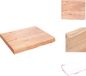 vidaXL Tafelblad 60x50x(2-6) cm behandeld massief eikenhout lichtbruin