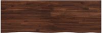 vidaXL Tafelblad Rechthoekig 140 x 40 x 3 cm Donkerbruin Glas