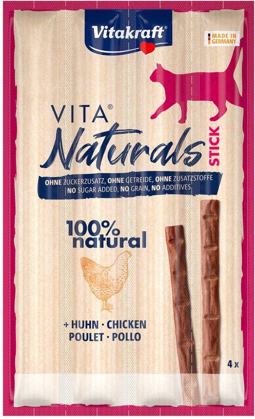 Vitakraft Naturals Cat Stick Kip 4 stuks