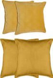 Atmosphera Bank/sierkussens Sophia - set 4x - Okergeel - polyester - met rits