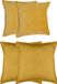 Atmosphera Bank/sierkussens Sophia - set 4x - Okergeel - polyester - met rits
