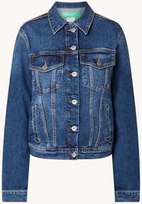 Benetton Denim Jacket with Chest Pockets