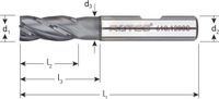 Rotec HSS-E vingerfrees, kort, AlCrN-coating, ø12
