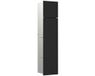 Emco Asis module pure, inbouw, deurscharnier rechts, tweedelig glasfront, 730x170mm, met reserverolbakje, zwart