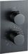 Fortifura Calvi Thermostatische Inbouwkraan - inbouwdeel - PVD - geborsteld gunmetal (antraciet)