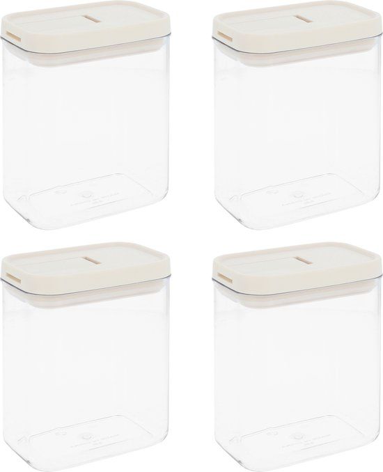 Krumble Voorraadpotten - Set van 4 - 1300 ml - Plastic