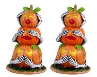 LEMAX Pumpkin Snowmen Set Of 2 Halloweenhuisje
