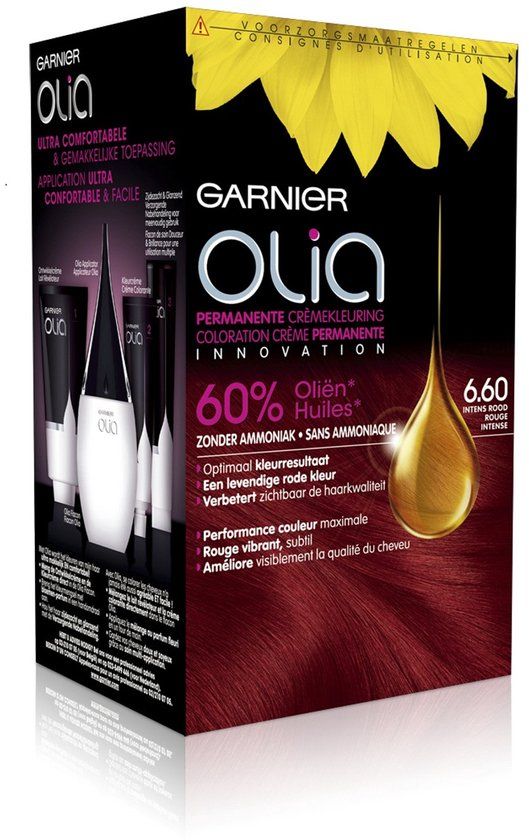 Garnier Olia 6.60 - Intens Rood - Permanente Haarkleuring Zonder Ammoniak