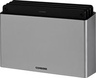 ComBekk Set de planches à découper 4 pièces - 100% ABS recyclé et bois pressé FSC – Sans microplastique – Antibactérien – Lavable au lave-vaisselle – Acier – 20x30 cm