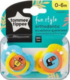 Tommee Tippee Fun Style Fopspeen - 0-6m - 2 stuks - Multicolour