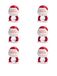 Excelsa Xmas Country Style servethouder, keramiek, wit/rood, 6 stuks Kerstman
