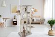 Merkloos / Sans marque Shenzhen Haorui Industrial Technology Co., Ltd. Krabpaal - Beige - Sisal, Stof, Pluche, Hout - 9 Ligplekken - 63 cm Hoog