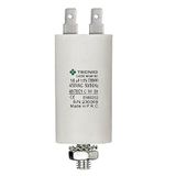 Aanzetcondensator voor elektrische motoren, 450V, capaciteit: 16µF, 4-pins / M8