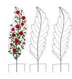 Merkloos / Sans marque Relaxdays Planten Klimrek - Set van 3 - 150x40 cm - Staal - Zwart