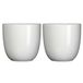 Mica Decorations Set van 2 bloempotten blanc keramiek H16 x D17 cm