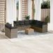 Maison Exclusive - Ensemble de jardin, composé de 10 pièces, avec coussins, gris, en polyrotin