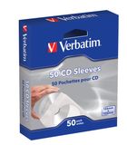 Verbatim CD/DVD Paper Sleeves - 50 Pack - White