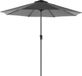 Merkloos UV-bescherming Parasol - Grijs - Rond - Stokparasol - Polyester - 270 cm Ø x 240 cm H